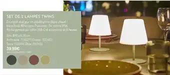 Set de 2 lampes twins