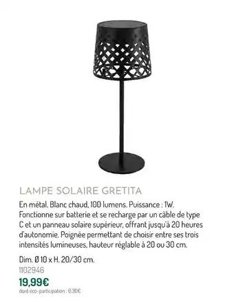 Lampe solaire Grettia
