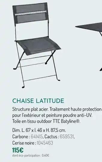 Chaise latitude