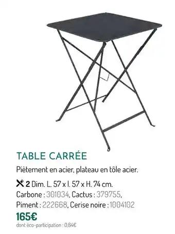 Table carrée