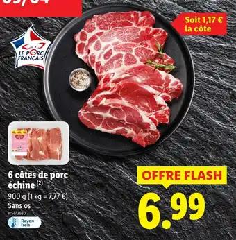 6 côtes de porc échine