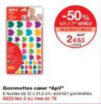 Gommettes cœur apli
