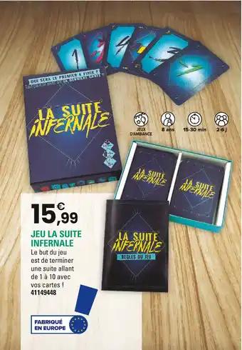 Jeu la suite infernale