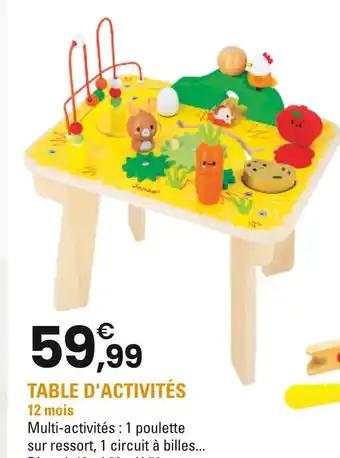 Janod Table d'activités