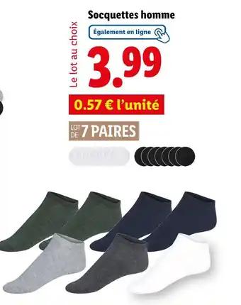 Socquettes homme