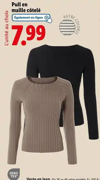 Pull en maille côtelé