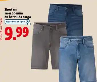 Short en sweat denim