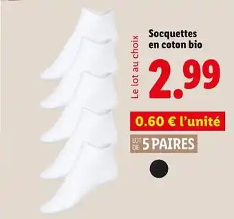 Socquettes en coton bio