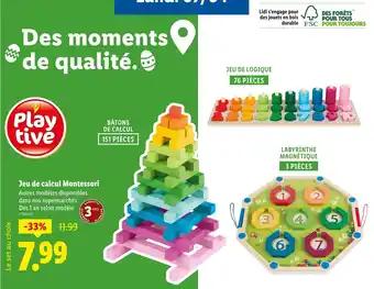 Jeu de calcul montessori