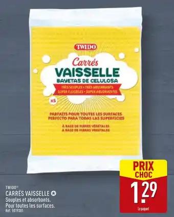 TWIDO Carrés vaisselle