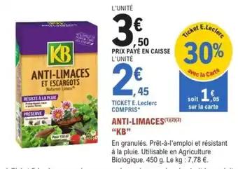 "KB" Anti-limaces