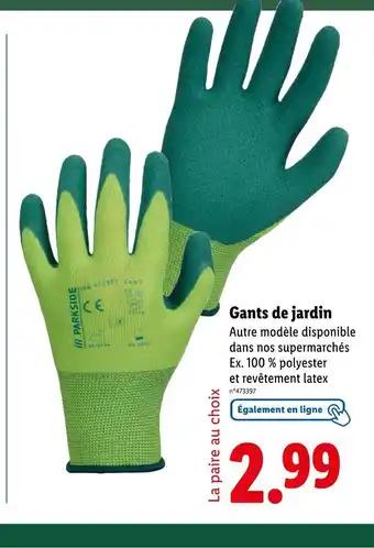 Parkside Gants de jardin