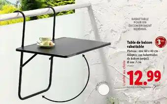 Table de balcon rabattable