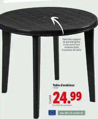 Table d'extérieur