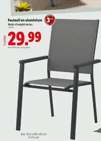 Fauteuil en aluminium