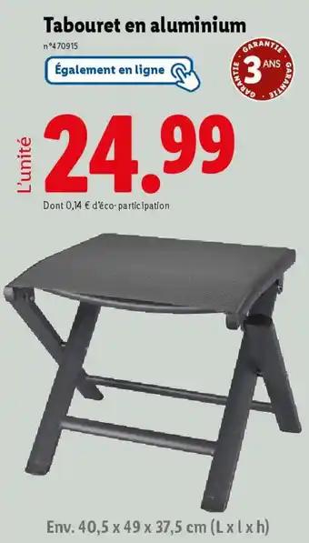 Tabouret en aluminium