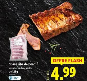 Spare ribs de porc 1.1 kg