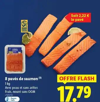 8 pavés de saumon 1 kg 