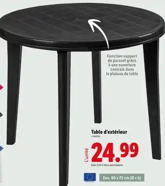 Table d'extérieur