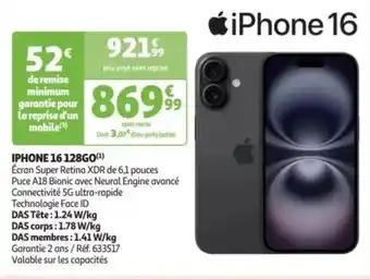 IPHONE 16 128GO