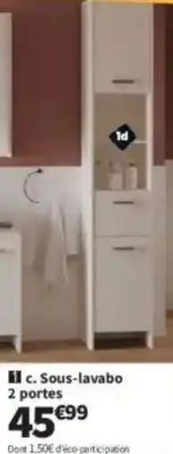Sous-lavabo 2 portes