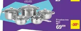 9 pièces inox Nova