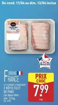 2 rôtis filet de porc