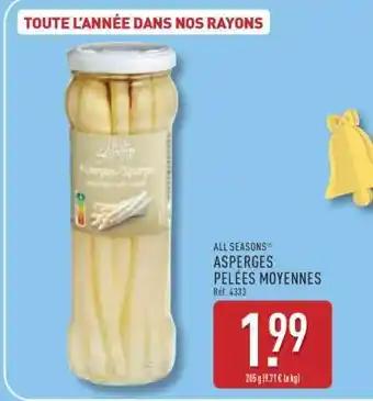ASPERGES PELÉES MOYENNES