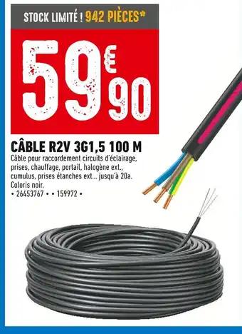 Câble r2v 3g1,5 100 m
