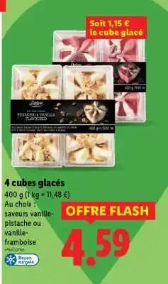 4 cubes glacés
