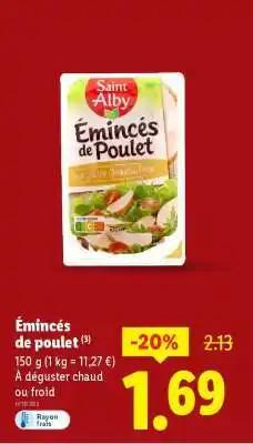 Émincés de poulet