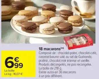 18 macarons 218 g