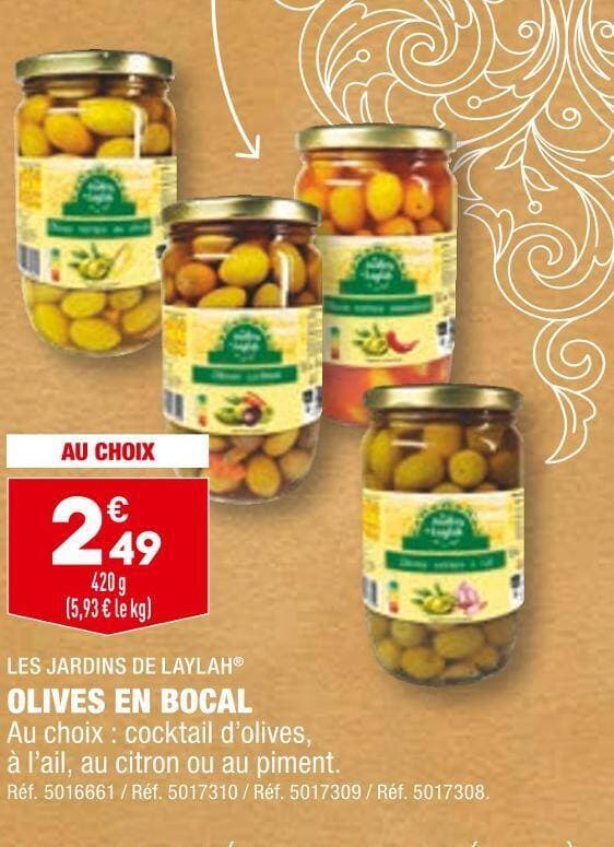 LES JARDINS DE LAYLAH OLIVES EN BOCAL