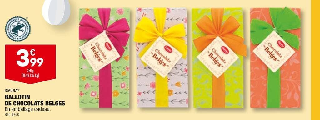 ISAURA BALLOTIN DE CHOCOLATS BELGES