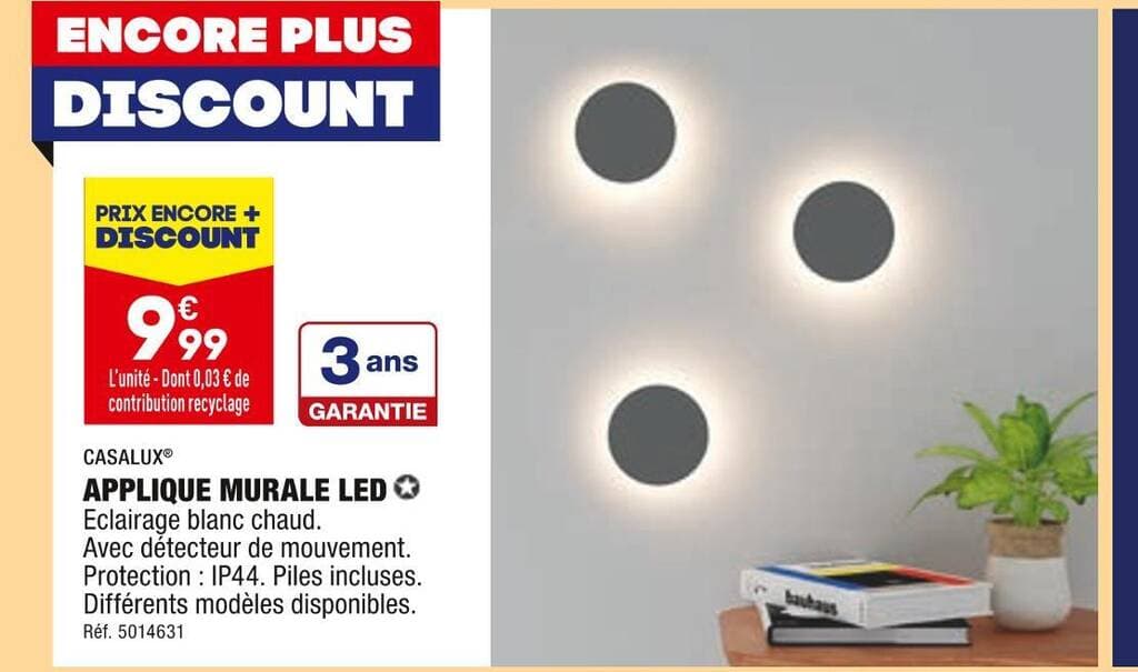 CASALUX APPLIQUE MURALE LED