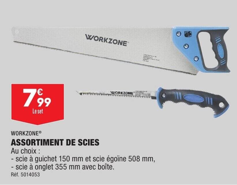 ASSORTIMENT DE SCIES Au choix :