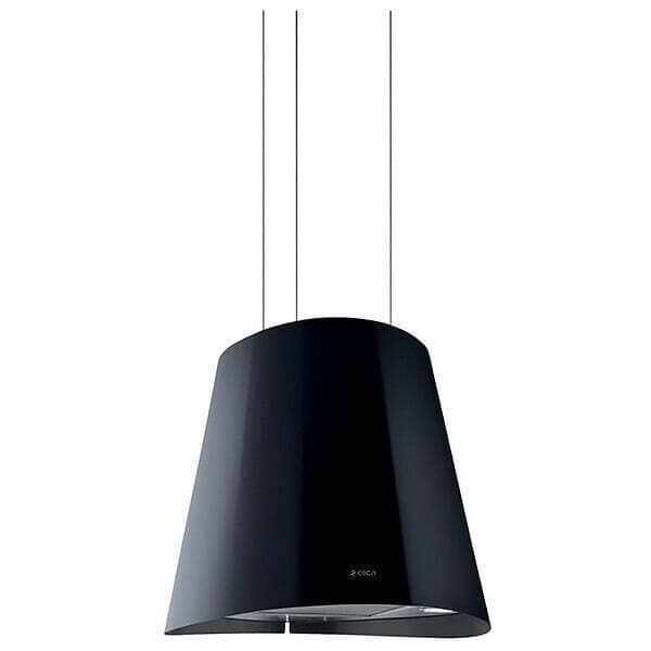 hotte décorative îlot 51cm 600m3/h noir - junobk/f51