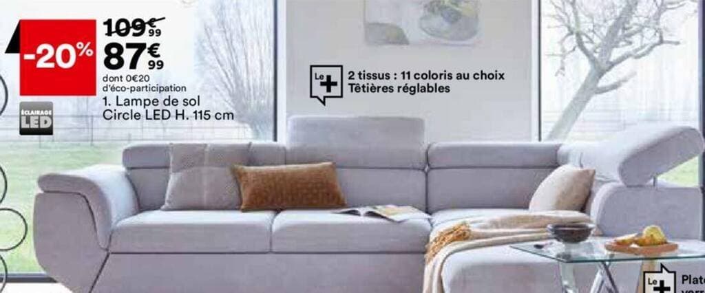 Lampe de sol Circle LED H. 115 cm