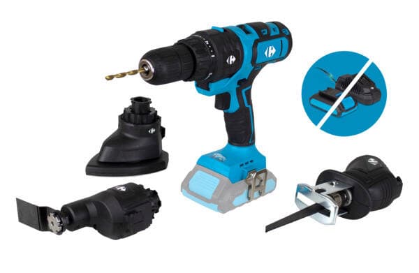 CARREFOUR Perceuse 4 en 1 20V sans batterie