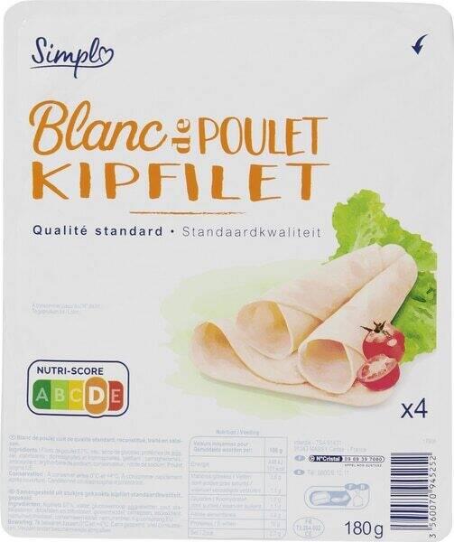 SIMPL Tranches blanc de poulet