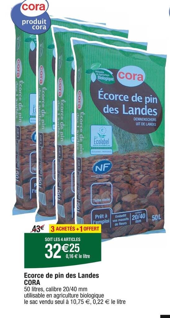 CORA Ecorce de pin des Landes
