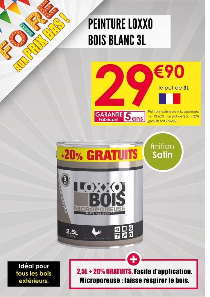 PEINTURE LOXXO BOIS BLANC 3L