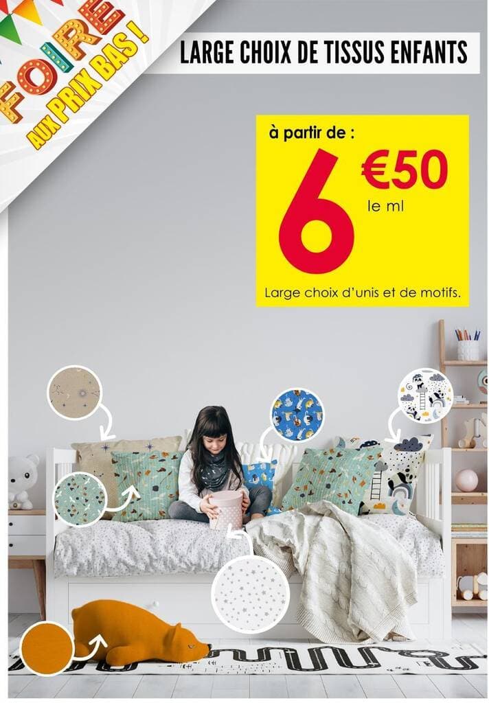 LARGE CHOIX DE TISSUS ENFANTS