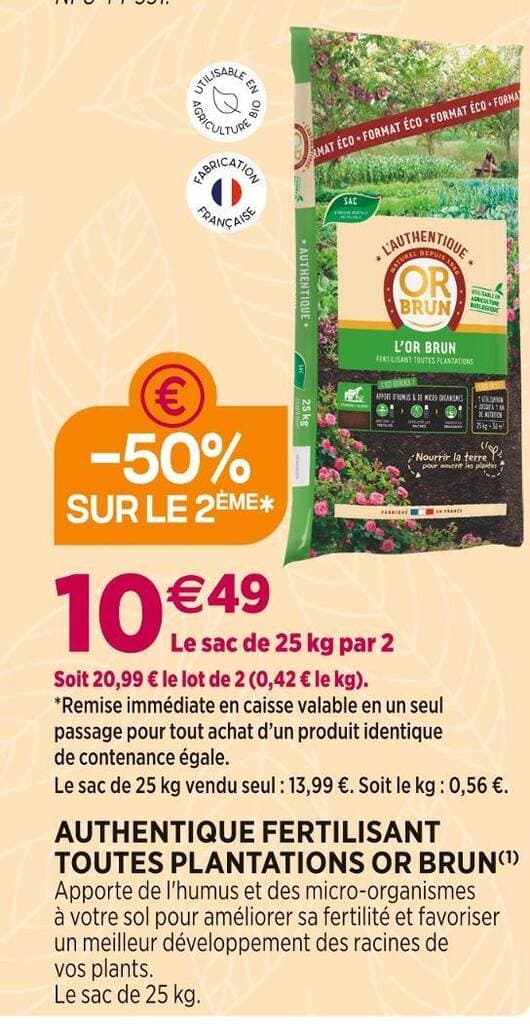 OR BRUN AUTHENTIQUE FERTILISANT TOUTES PLANTATIONS(1)