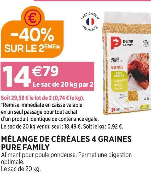 PURE FAMILY MÉLANGE DE CÉRÉALES 4 GRAINES