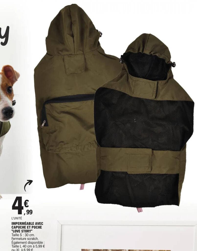 IMPERMÉABLE AVEC CAPUCHE ET POCHE "LOVE STORY"