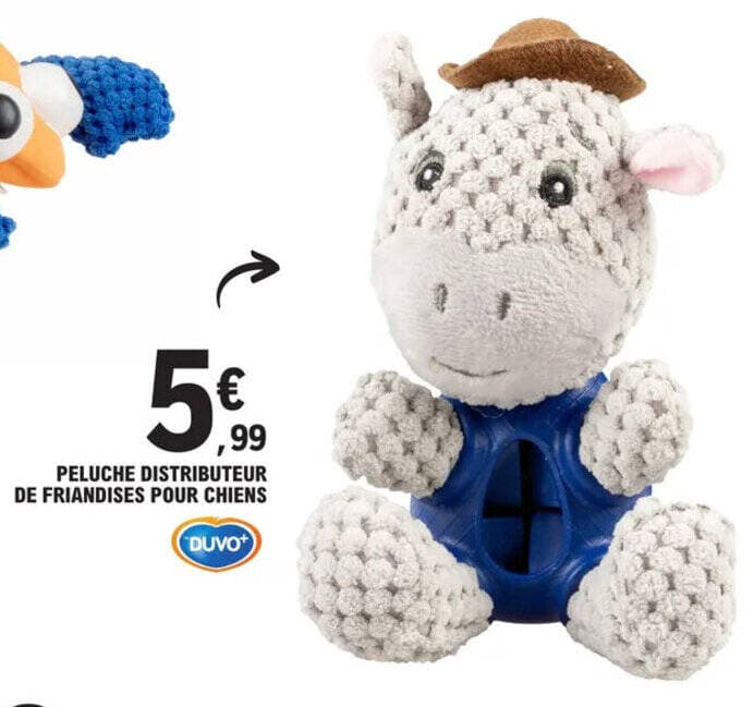 PELUCHE DISTRIBUTEUR DE FRIANDISES POUR CHIENS