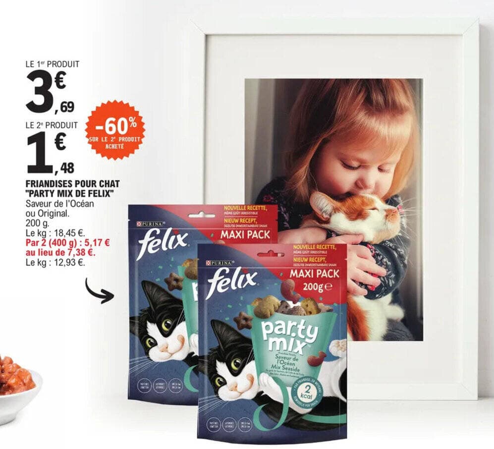 FRIANDISES POUR CHAT "PARTY MIX DE FELIX" Saveur de l'Océan ou Original.