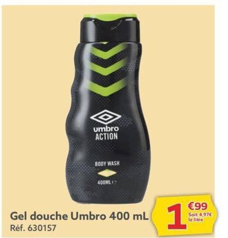 Gel douche Umbro 400 mL Réf. 630157