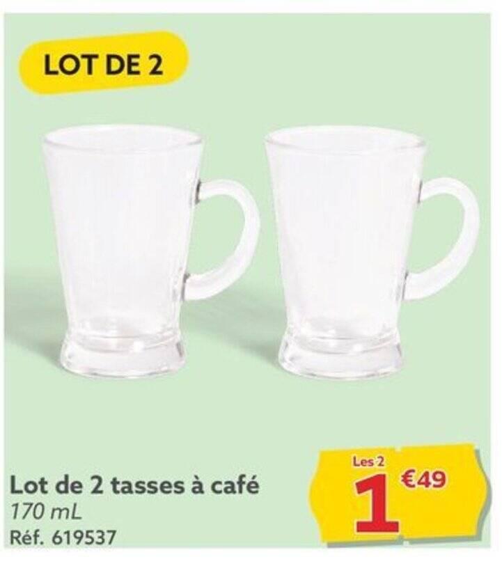 Lot de 2 tasses à café 170 mL